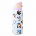 FreeSip 32oz Insulated Water Bottle | Cute Dog Print Edition
