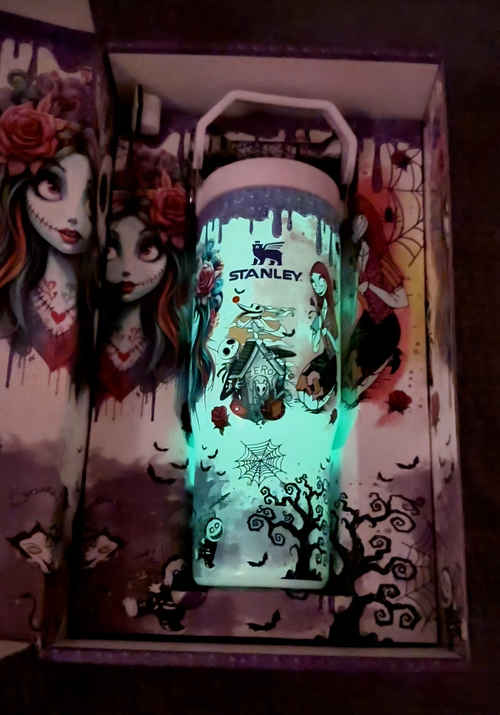 30oz Sally x Jack Skellington Tumbler Noctilucent Free Shipping
