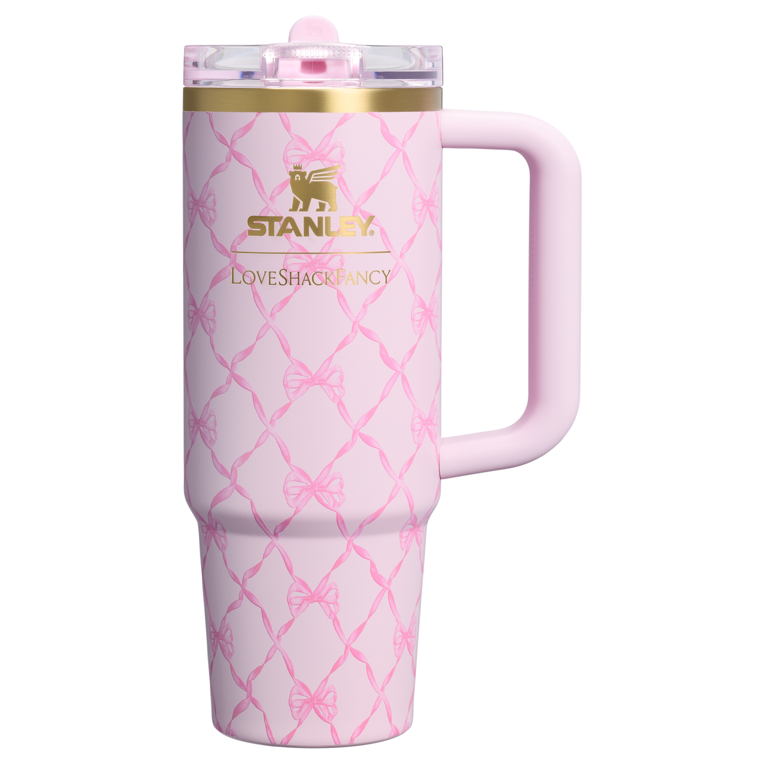 Stanley x LoveShackFancy Holiday Quencher ProTour 30oz Baby Bow Pink Peppermint