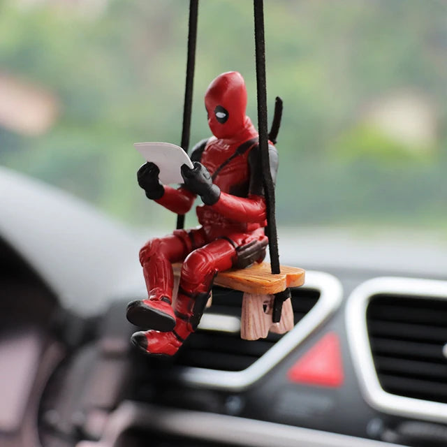 Swinging Deadpool  + 6 Deadpool Action Figures - Pack of 6